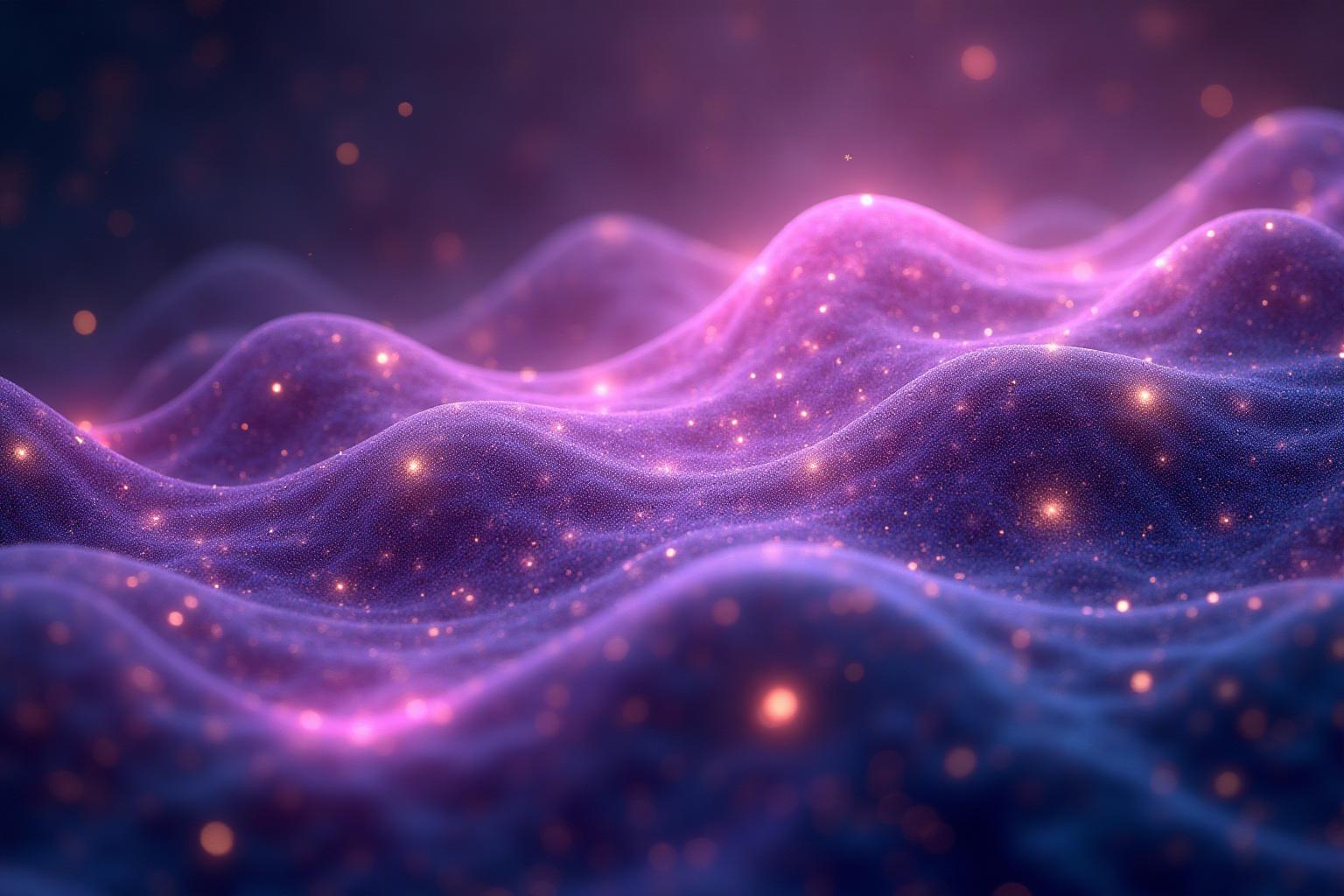 Vivid violet-magenta frequency waves representing RIFE therapy