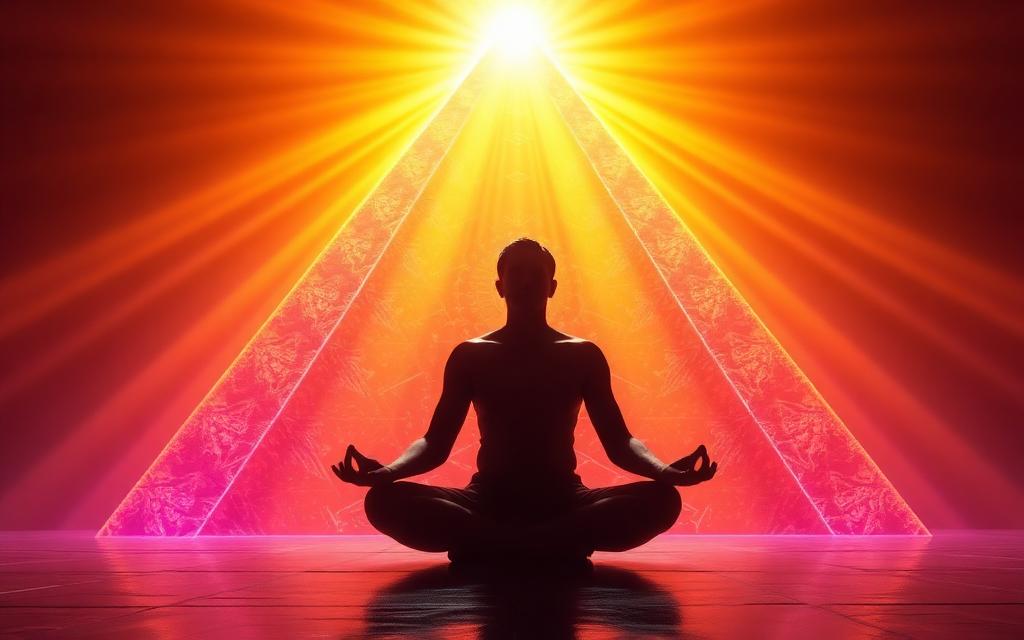 Pyramid meditation enhanced by sacred geometry