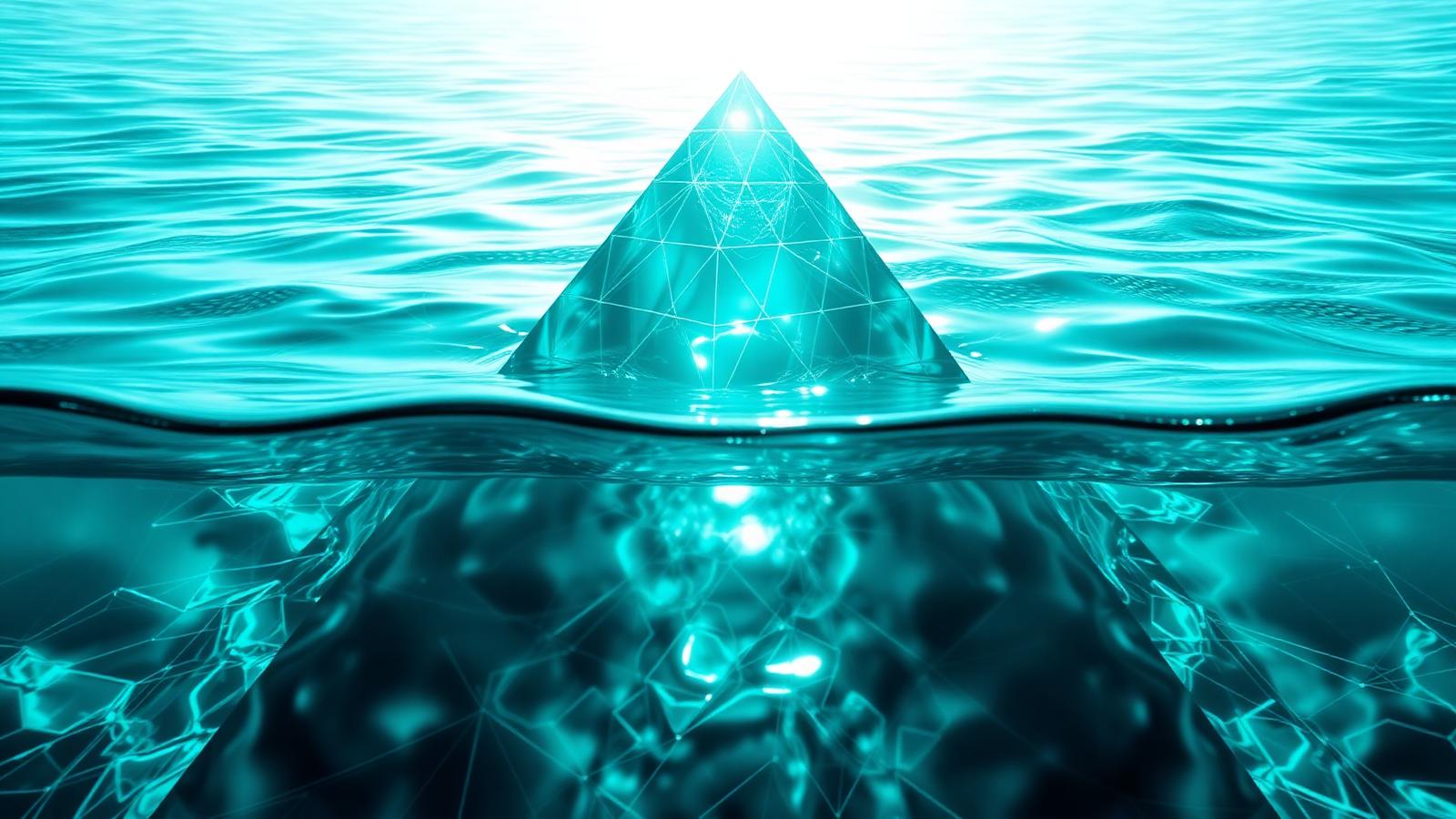 Pyramid structuring water into coherent geometric patterns